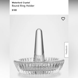 Waterford Crystal Heritage Ring Holder Round Ring Holder NEW!